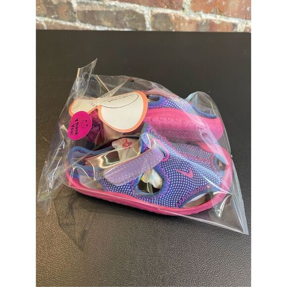 NIKE BABY Blue/Pink Neoprene Water Shoe Sandal Infant Size 6-7 - Picture 10 of 10